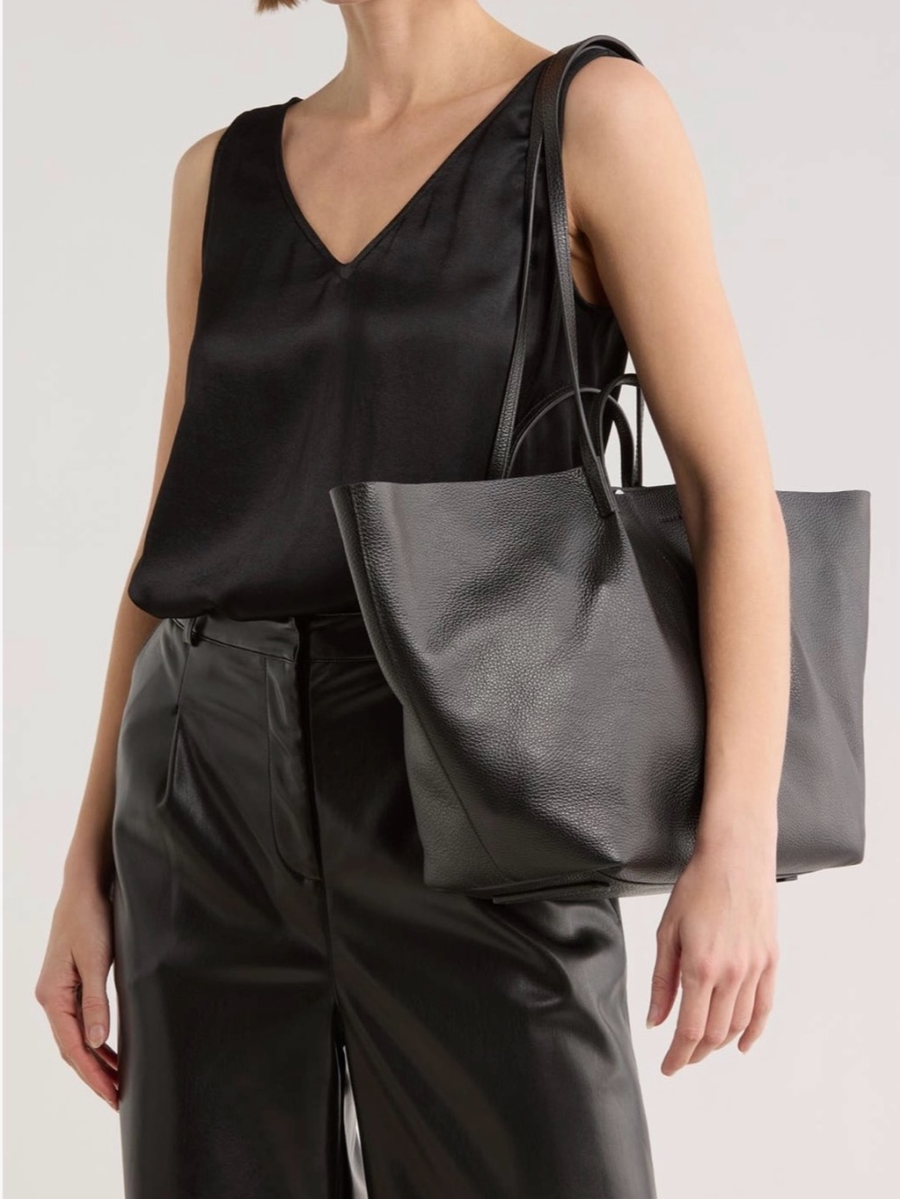 All Saints Hannah East/West Leather Tote